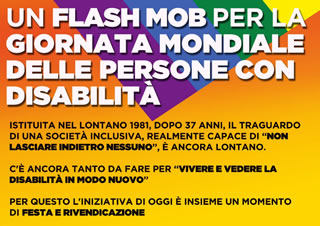 Roma: FLASH MOB in vista della Giornata Internazionale delle persone con disabilità