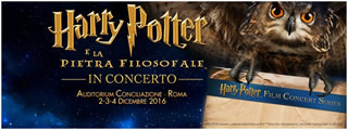 Auditorium della Coniliazione: Harry Potter in concerto - 2/3/4 Dicembre 2016