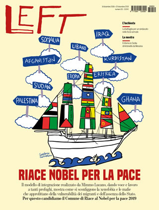 Riace Nobel per la Pace: su Left in edicola fino al 20 Dicembre