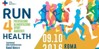 Run 4 Health - 9 ottobre al Parco di Santa Maria della Pieta' la ASL Roma 