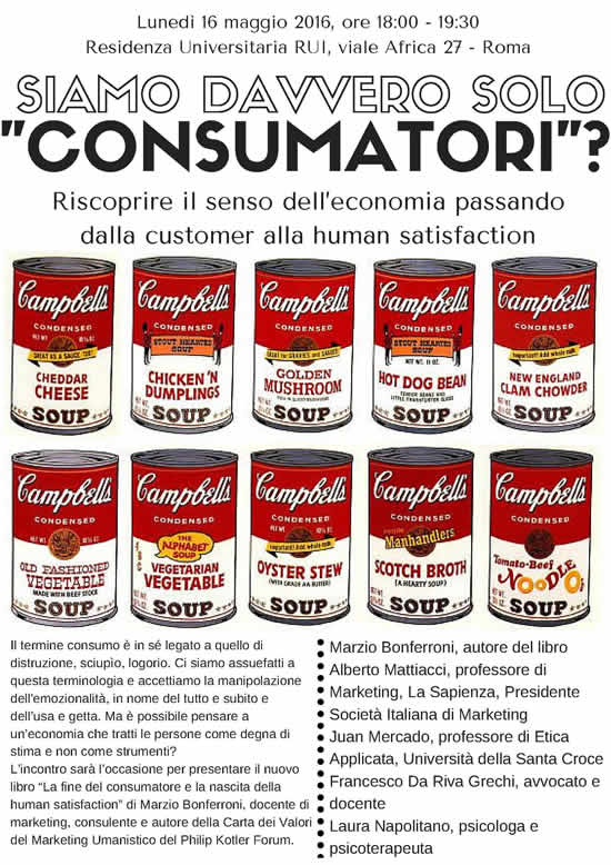 Seminario: 'Siamo davvero solo consumatori'?