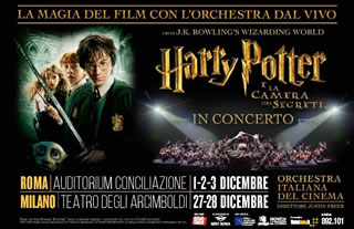 Roma, Auditorium Conciliazione: 'Harry Potter in concert' - 1-2-3 Dicembre 2017