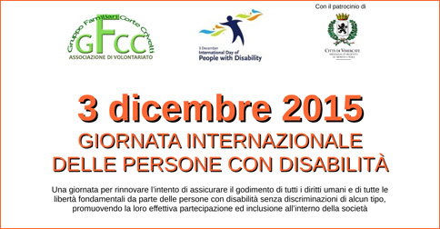 3 dicembre - Giornata internazionale delle persone con Disabilit?