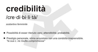 Politica e credibilit&agrave;