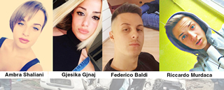 Setteville di Guidonia (RM) - terribile incidente stradale: muioiono quattro giovani